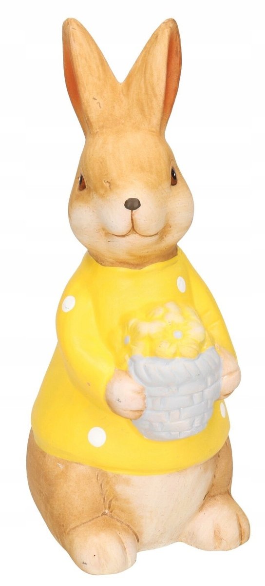 Zając Zajączek Ceramiczny Wielkanocny Duży Figurka