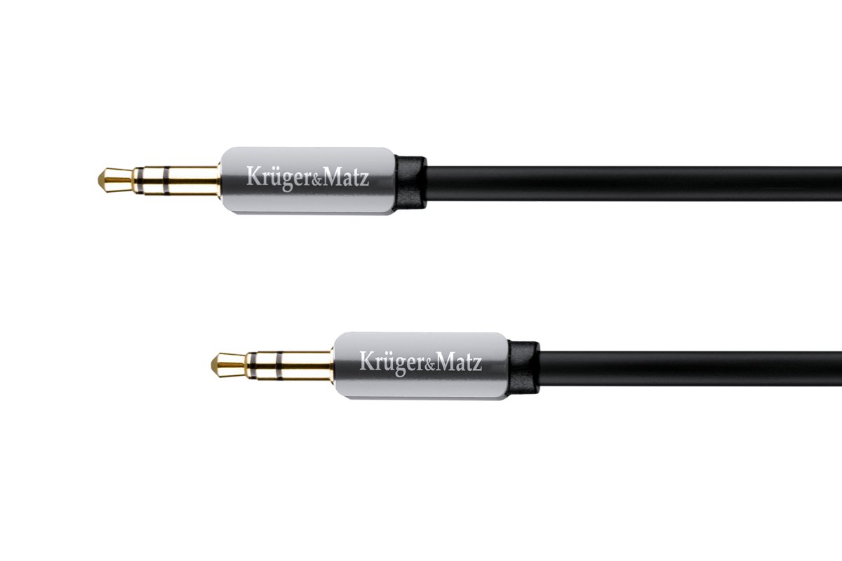 Kruger&Matz Kruger Matz Przewód Jack 3,5mm stereo czarny - 1,8m LEC-16586