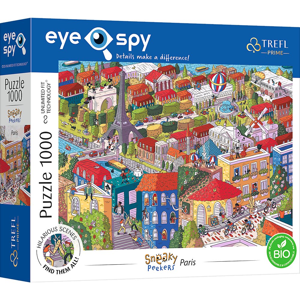 Puzzle 1000 el. Eye-Spy. Sneaky peekers. Paris, France Trefl