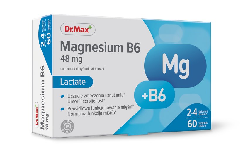 Dr.Max, Magnesium B6 Lactate, suplement diety, 60 tabletek