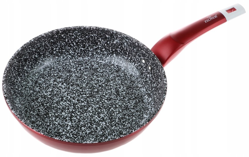 Patelnia Granitowa Czerwona 22cm Indukcja Gaz 9254