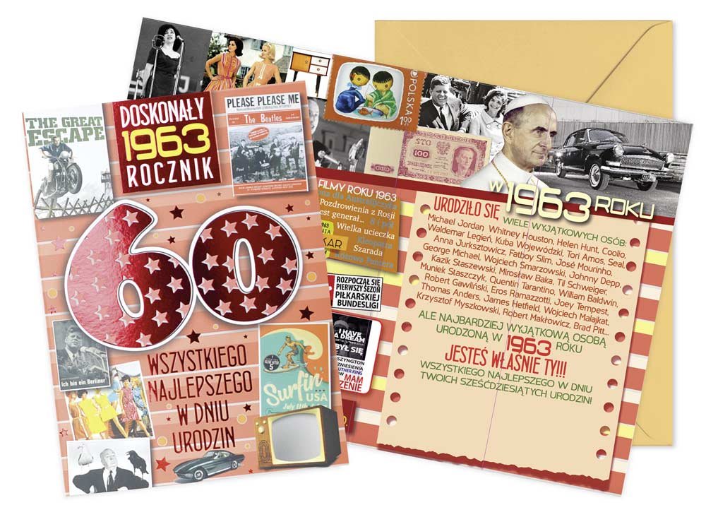 Karnet Urodziny 60 (rocznik) - Kukartka