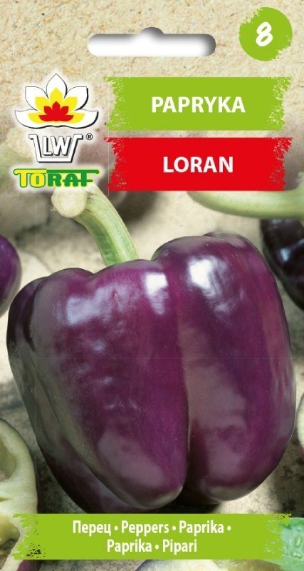 Papryka LORAN (fioletowa - do uprawy w gruncie i szklarni) NEW Capsicum annuum L.