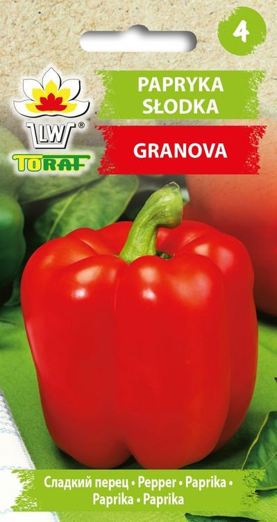 Papryka GRANOVA  
(zielono-żółta, dojrzała czerwona, do uprawy w gruncie)
Capsicum annuum L.