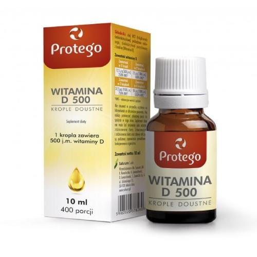 Фото - Вітаміни й мінерали Protego Witamina D 500 Krople doustne, 10 ml