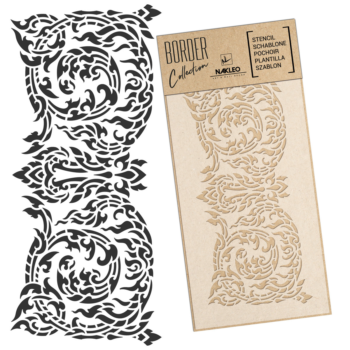 Szablon malarski border – bordiura // LAI THAI – KRANOK // 21x45cm