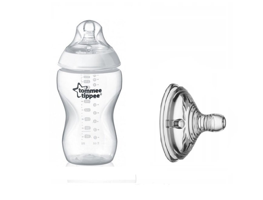 Zdjęcia - Butelka (kubek-niekapek) Tommee Tippee Butelka 340 ml + kaszka smoczek 