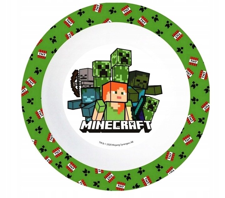 MINECRAFT MISKA MISECZKA DO MIKROFALI BPA FREE