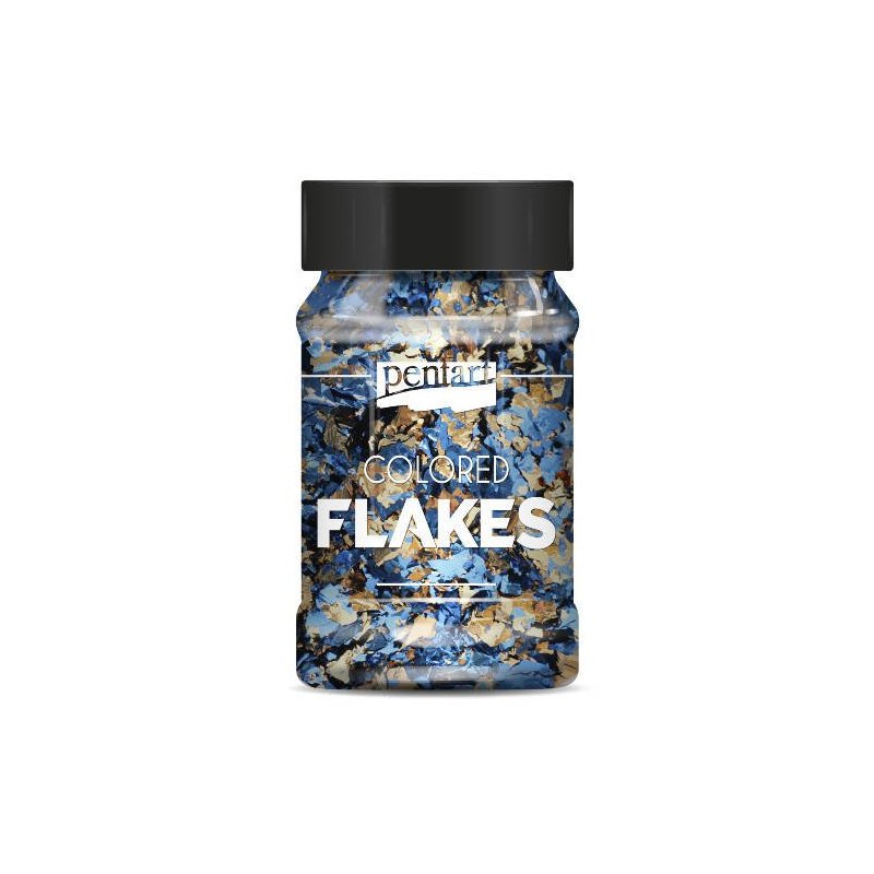 Płatki do złoceń Pentart 100ml NIEBIESKIE/ZŁOTE
