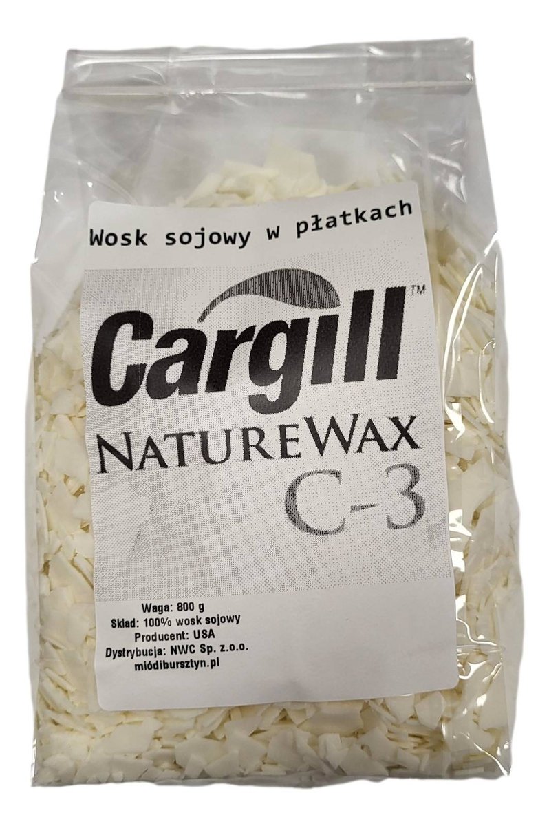 Wosk sojowy w płatkach do świec CARGILL C3 0.8kg