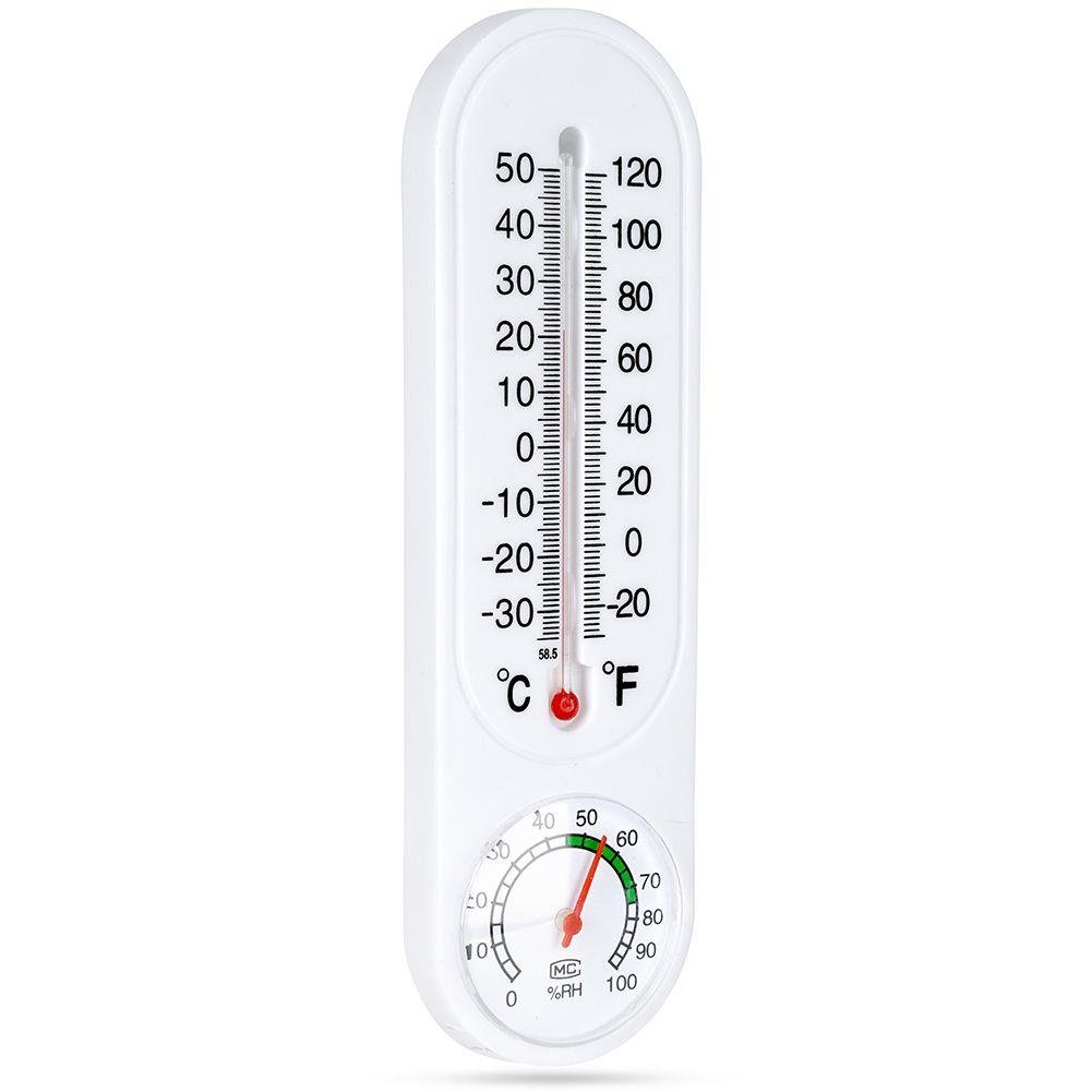 Progarden Termometr Z Higrometrem Zewnętrzny Wewnętrzny Biały 23 Cm
