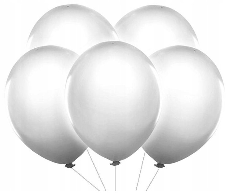 BALONY ŚWIECĄCE LED PODŚWIETLANE 5SZT BIAŁE ŚLUB