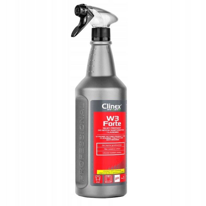 Clinex W3 Forte Płyn do czyszczenia łazienek 1L