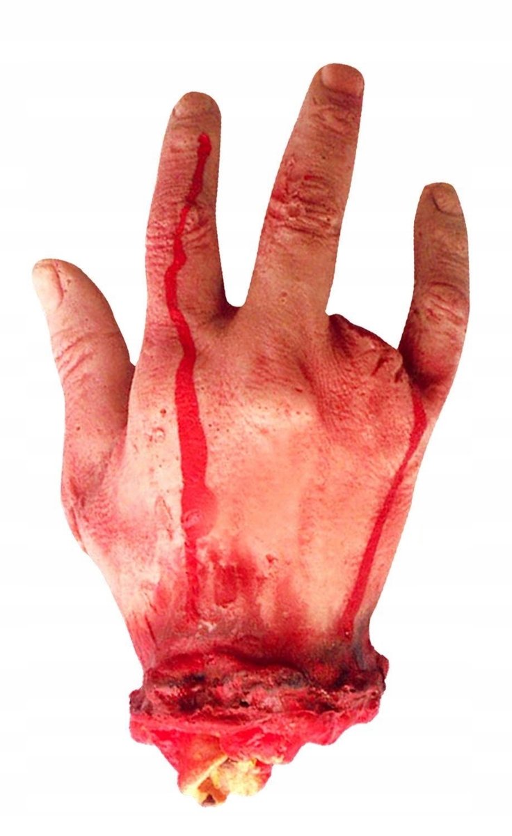 Sztuczna Dłoń Z Kością Halloween Ucięta 4 Palce