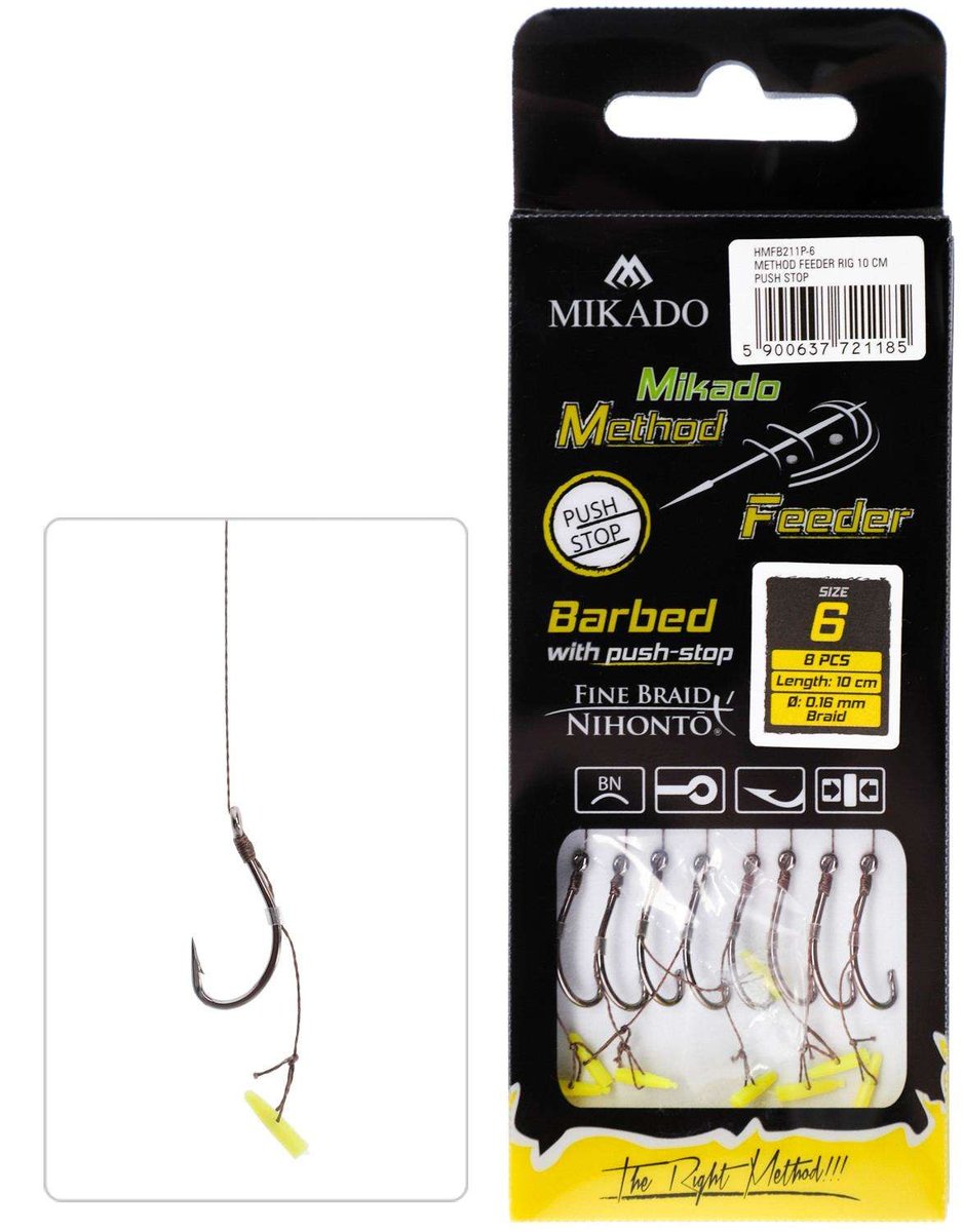 MIKADO B211P-4 Przypon Metoda 10cm Z Push hak 4