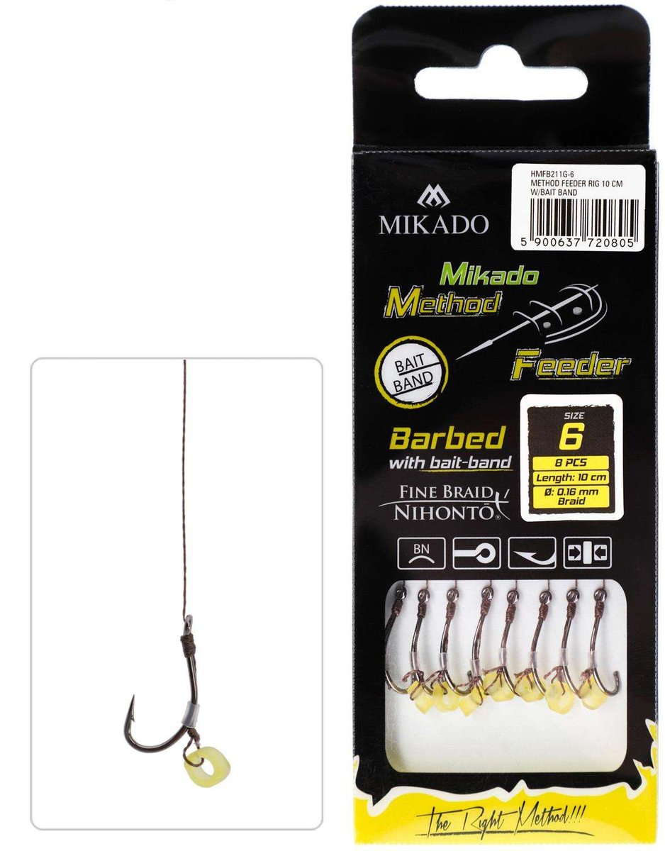 MIKADO Haczyk do metody na plecionce z gumką nr 10