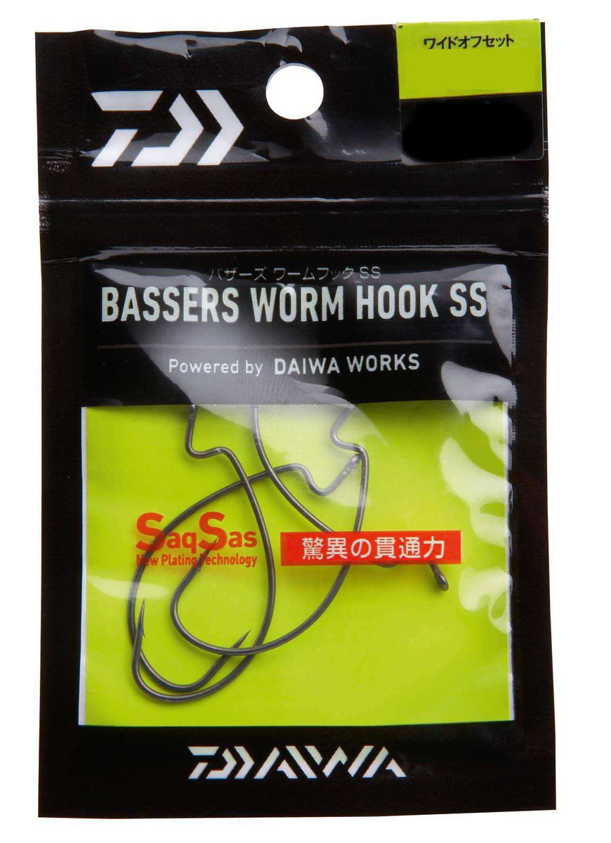 Daiwa bassers saqsas WORM Hook WOS zestaw rozm. 1/0 Wide Off-Hook 838900