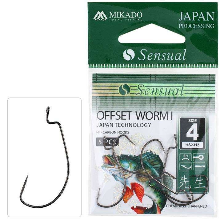 MIKADO Haczyki Sensual Offset Worm I Bn Nr4