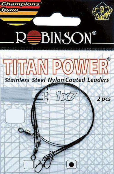 ROBINSON przypon stalowy 25 cm-2 szt czarny