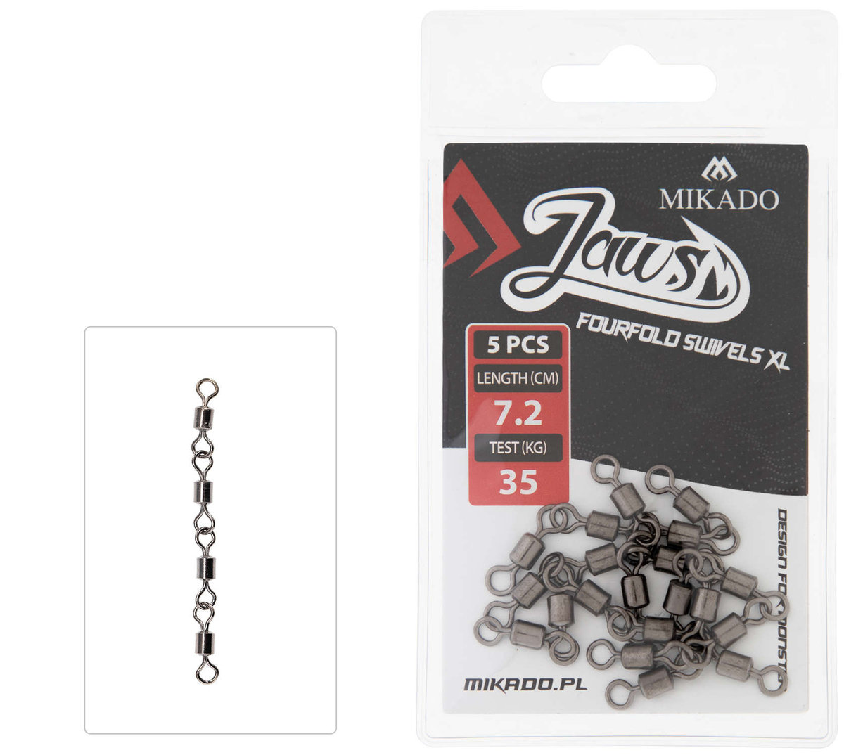 Krętlik Jaws Fourfold Swivels