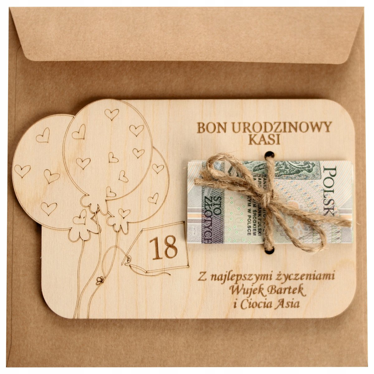 Bon podarunkowy VOUCHER Prezent na 18 40 urodziny