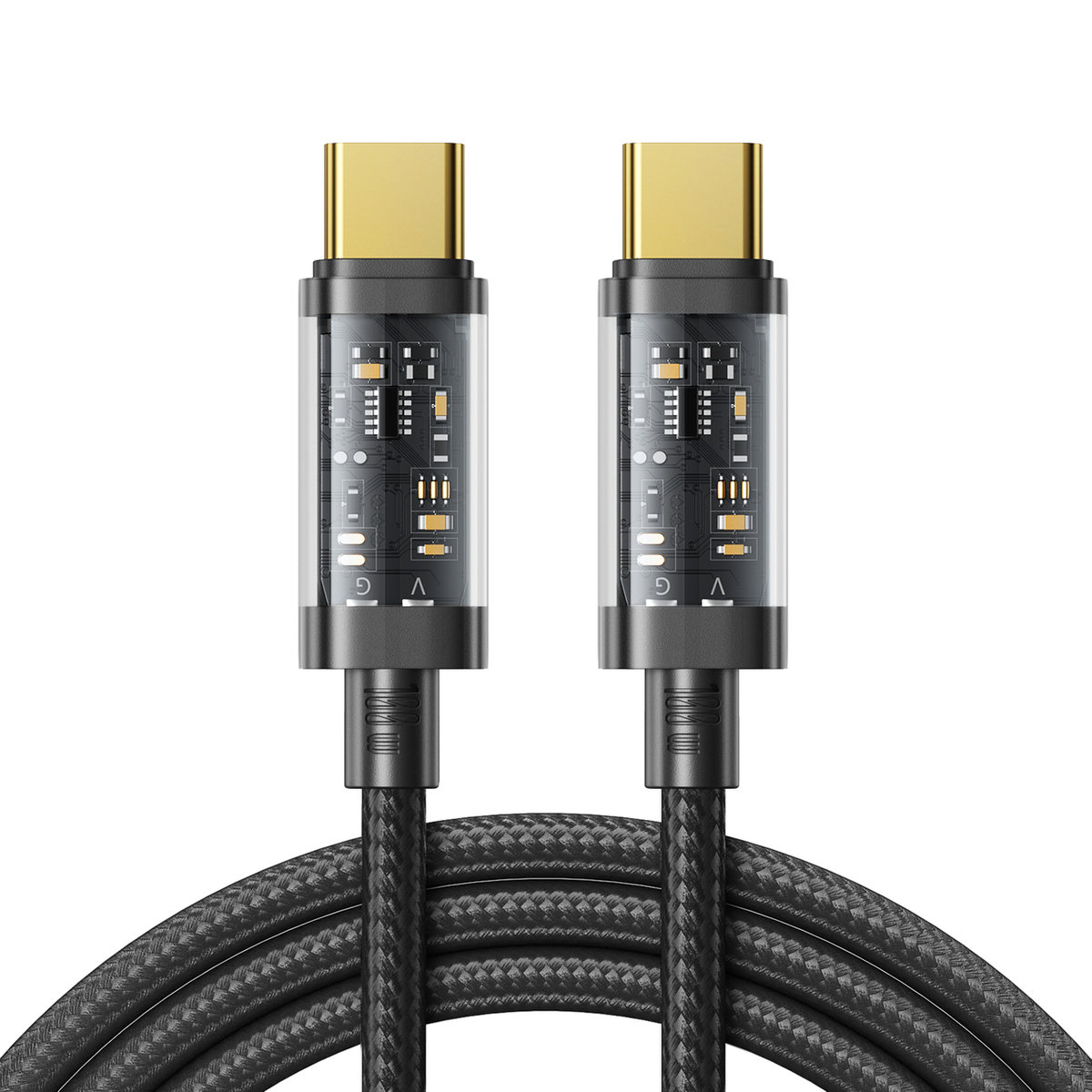 Joyroom kabel przewód USB Typ-C - USB Typ-C 100W 1,2m czarny S-CC100A12