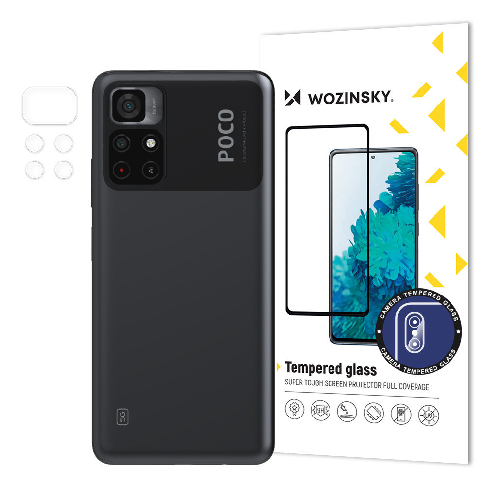 Wozinsky Pretender Camera Glass szkło hartowane 9H na cały aparat kamerę Xiaomi Poco M4 Pro 5G