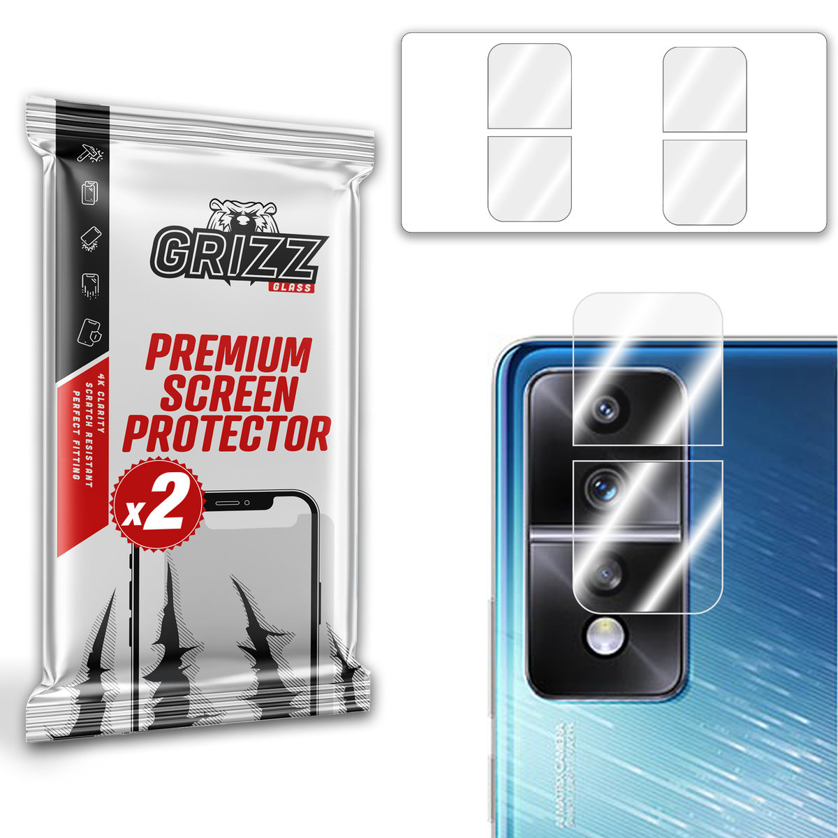 Grizzglass Hybridglass Camera Szkło Hybrydowe Na Obiektyw Do Honor 80 Gt