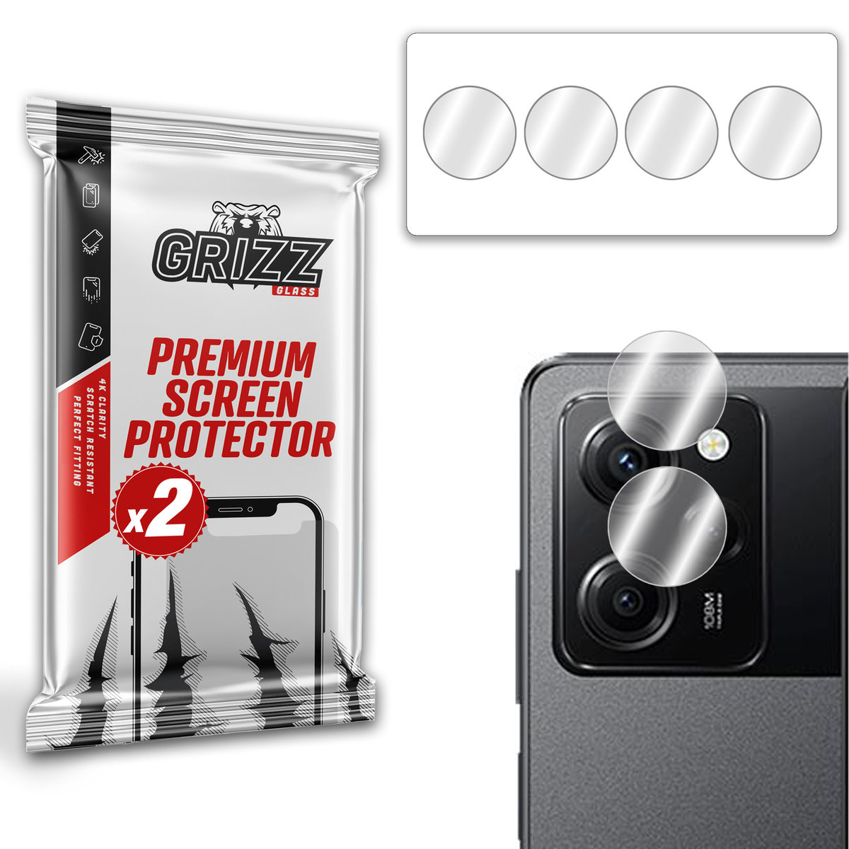 Grizzglass Hybridglass Camera Szkło Hybrydowe Na Obiektyw Do Xiaomi Redmi Note 12 Pro Speed