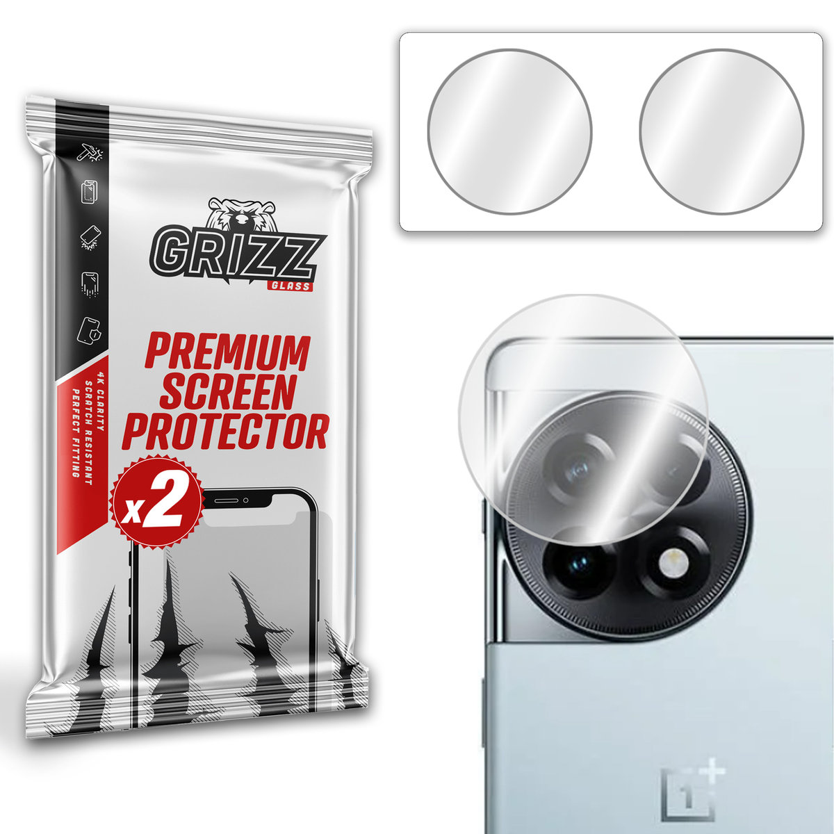 Grizzglass Hybridglass Camera Szkło Hybrydowe Na Obiektyw Do Oneplus 11R