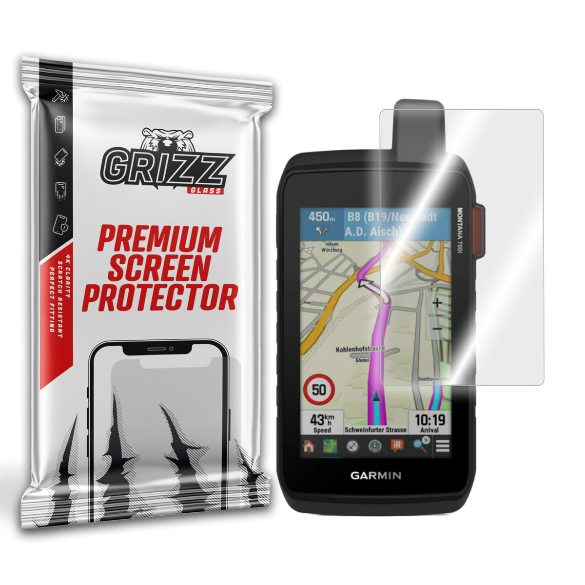 Grizzglass Hybridglass Szkło Hybrydowe Do Garmin Montana 700I