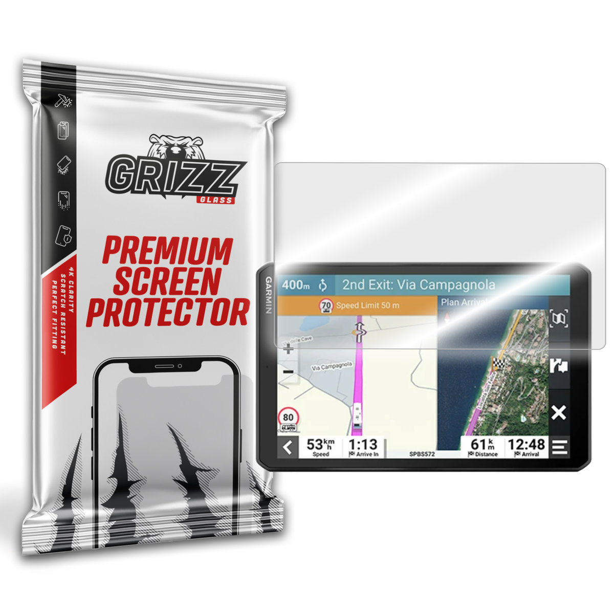 Grizzglass Hybridglass Szkło Hybrydowe Do Garmin Camper 895