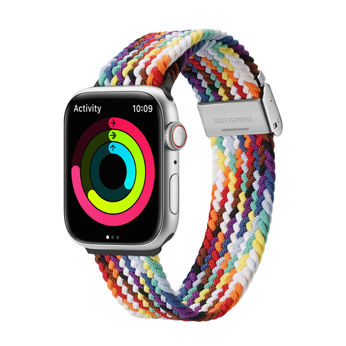 Dux Ducis Strap (Mixture II Version) pasek Apple Watch Ultra, SE, 8, 7, 6, 5, 4, 3, 2, 1 (49, 45, 44, 42  mm) pleciona opaska bransoleta tęczowy