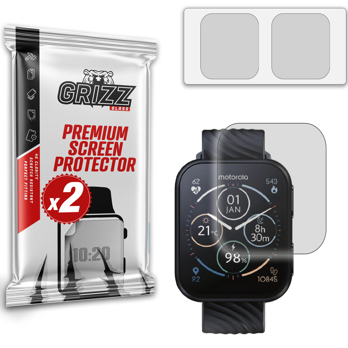 Grizzglass Paperscreen Folia Matowa Do Motorola Moto Watch 200