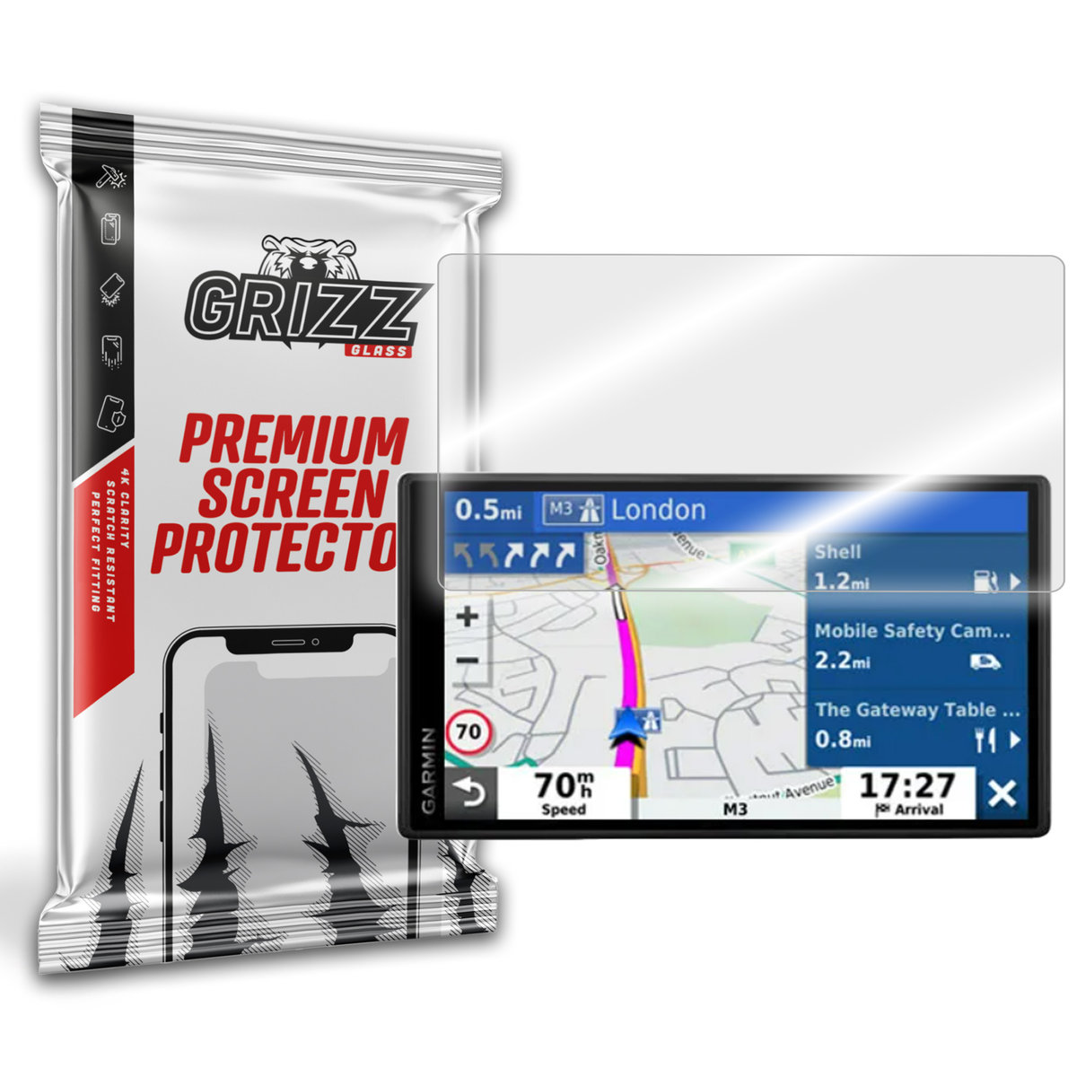 Grizzglass Hybridglass Szkło Hybrydowe Do Garmin Drivesmart 55 Live Traffic