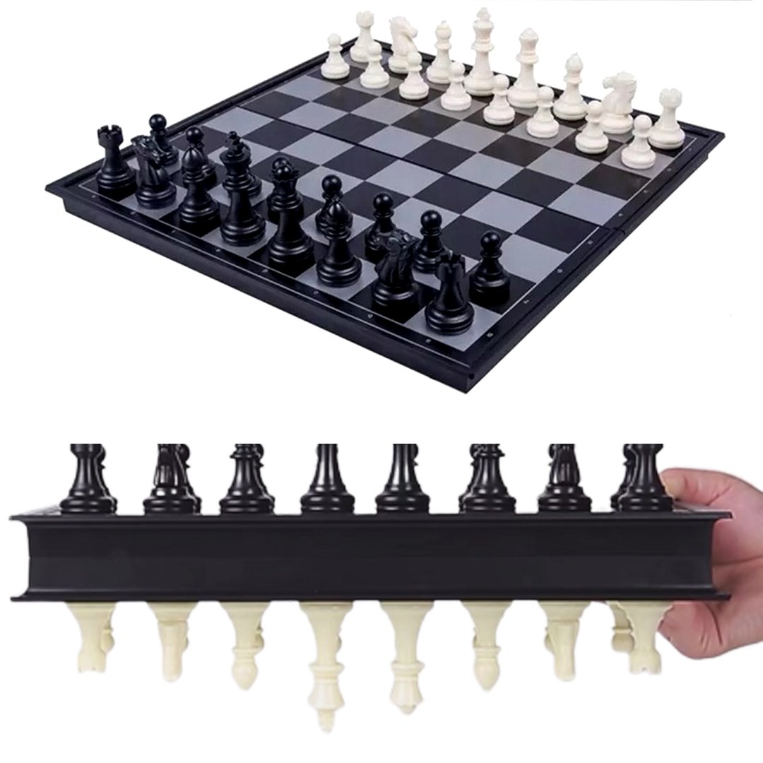 Klasyczne Duże Szachy Warcaby Magnetyczne 2W1
