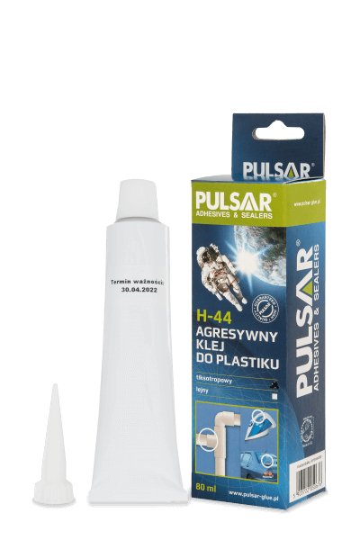 PULSAR H44 AGRESYWNY KLEJ DO TWARDEGO PLASTIKU ŻEL 80 ml