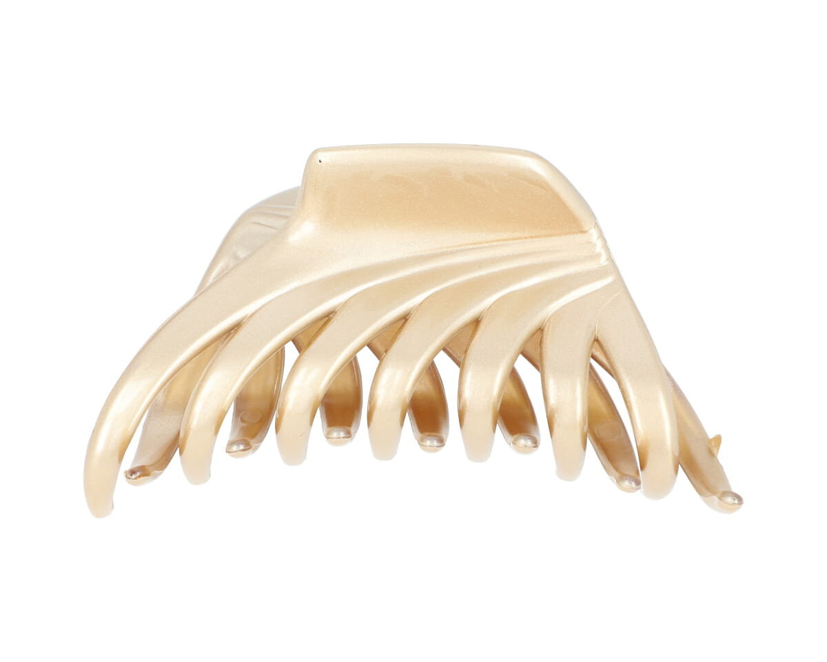 Klamra francuska beżowa brokatowa 3,5x8 cm