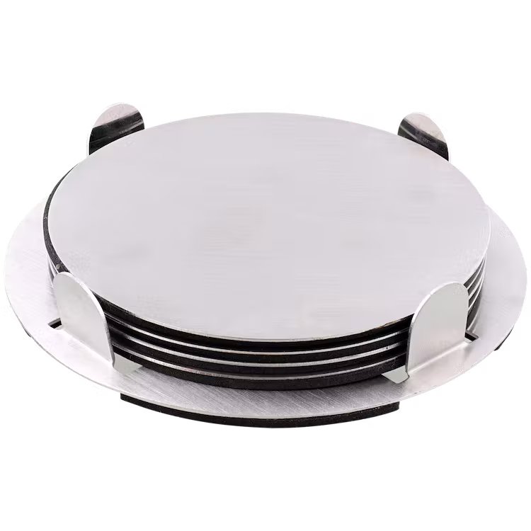 Podstawki Pod Kubki Stal Nierdzewna 4 Szt Srebrne