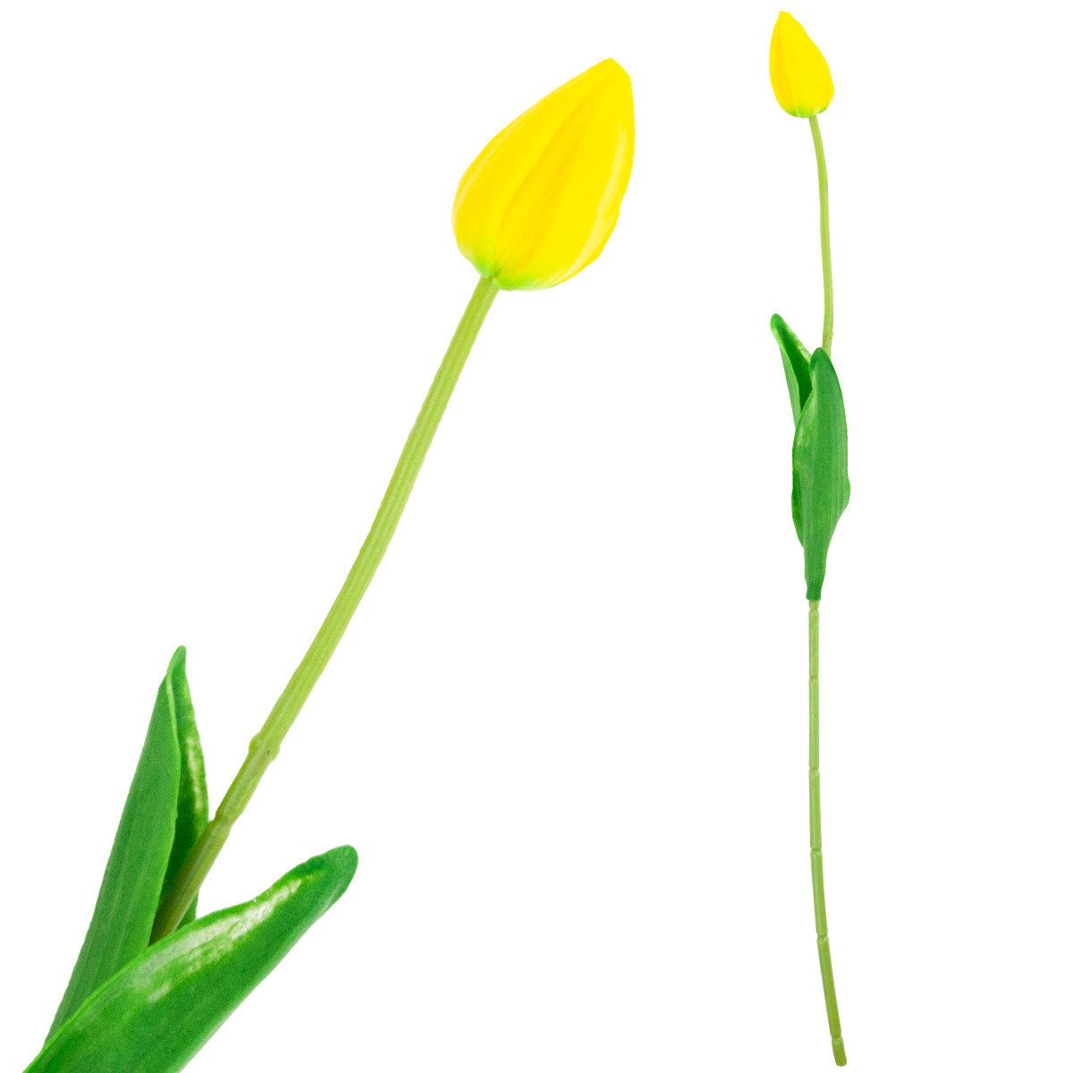 Tulipan Sztuczny Gumowany Żółty Piękny Jak Żywy