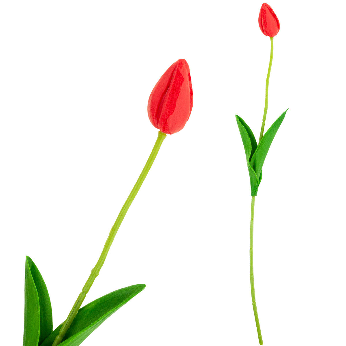 Tulipan Sztuczny Gumowany Czerwony Piękny Jak Żywy