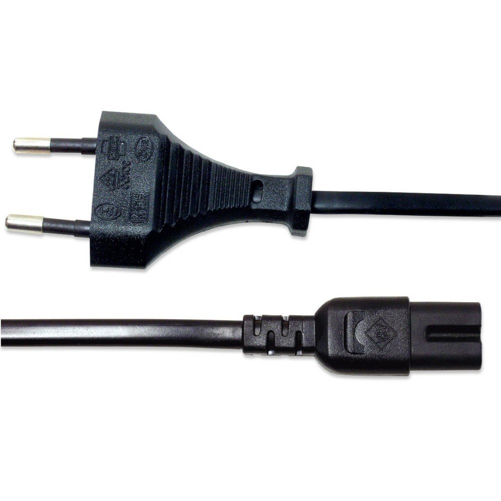 Zdjęcia - Kabel MANHATTAN  Zasilający Audio Ósemka Euro na C7 0,5m Czarny 