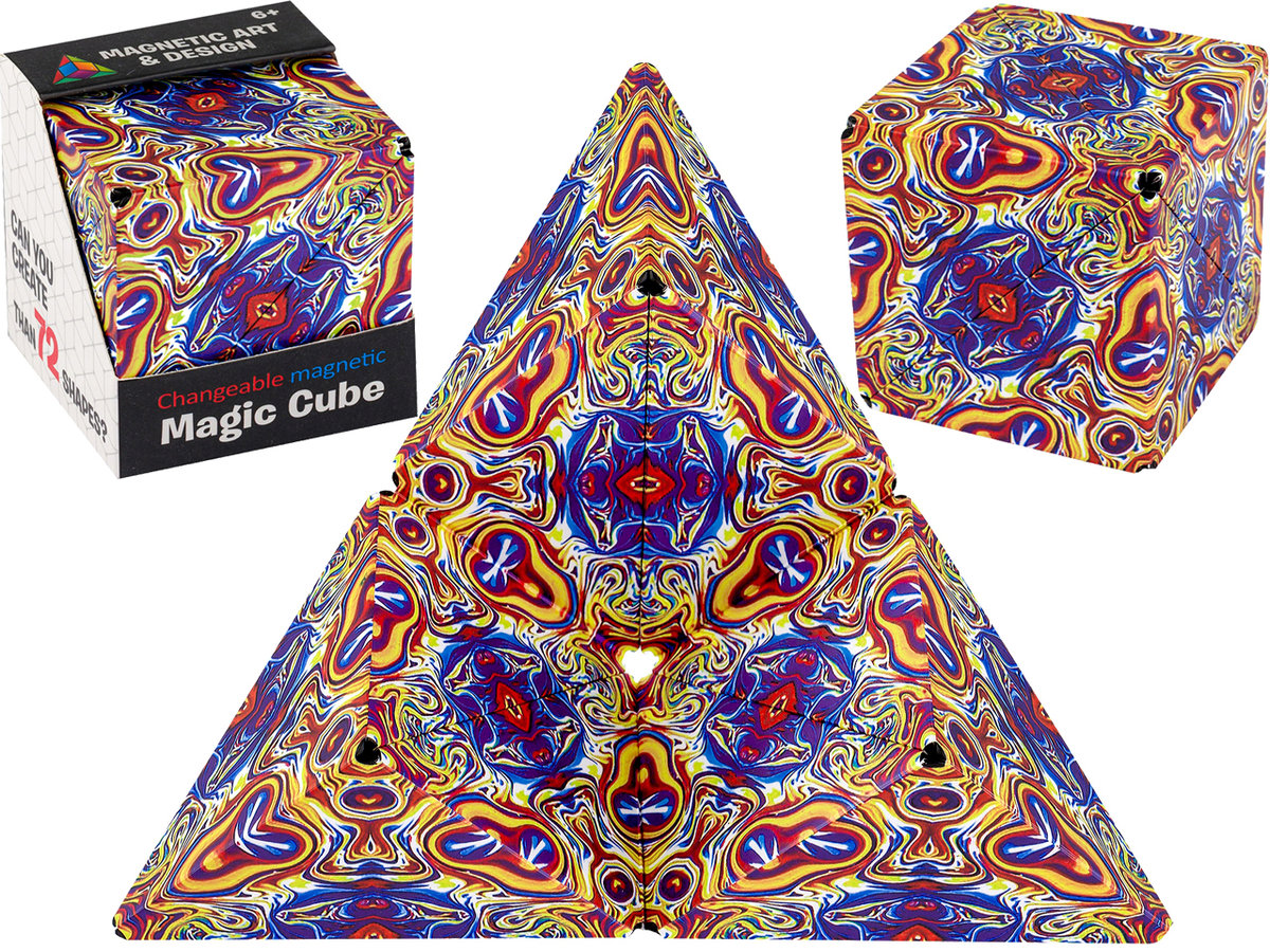Magiczna Kostka Łamigłówka Układanka Magnetyczna