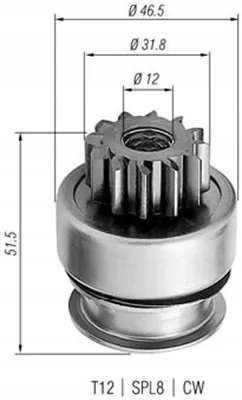 Magneti Marelli Zębnik, rozrusznik 940113020261