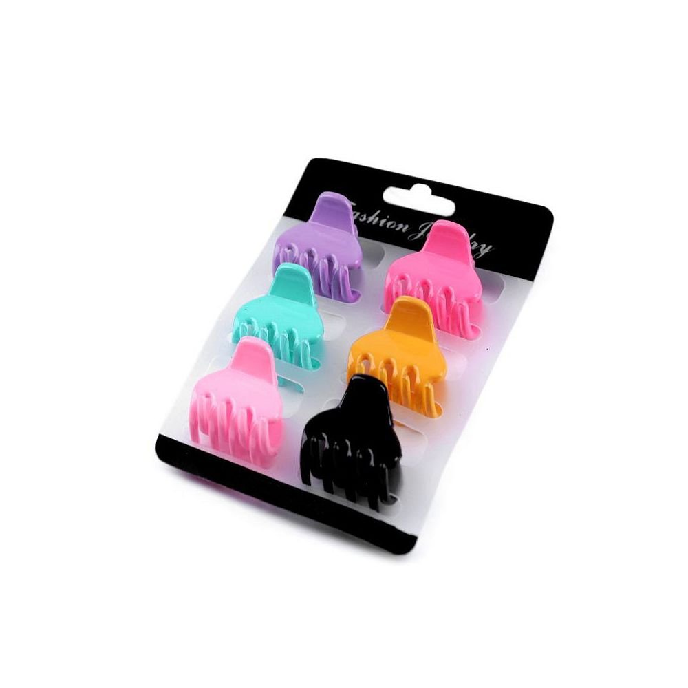 Zestaw mini klamerek do włosów, 3 cm, 6 szt.