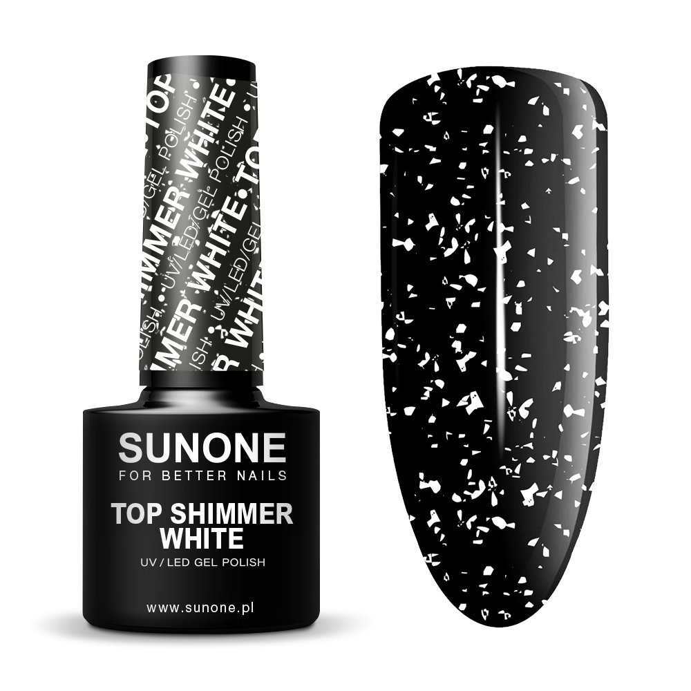 Sunone, Top Shimmer White Hybryda, 5ml