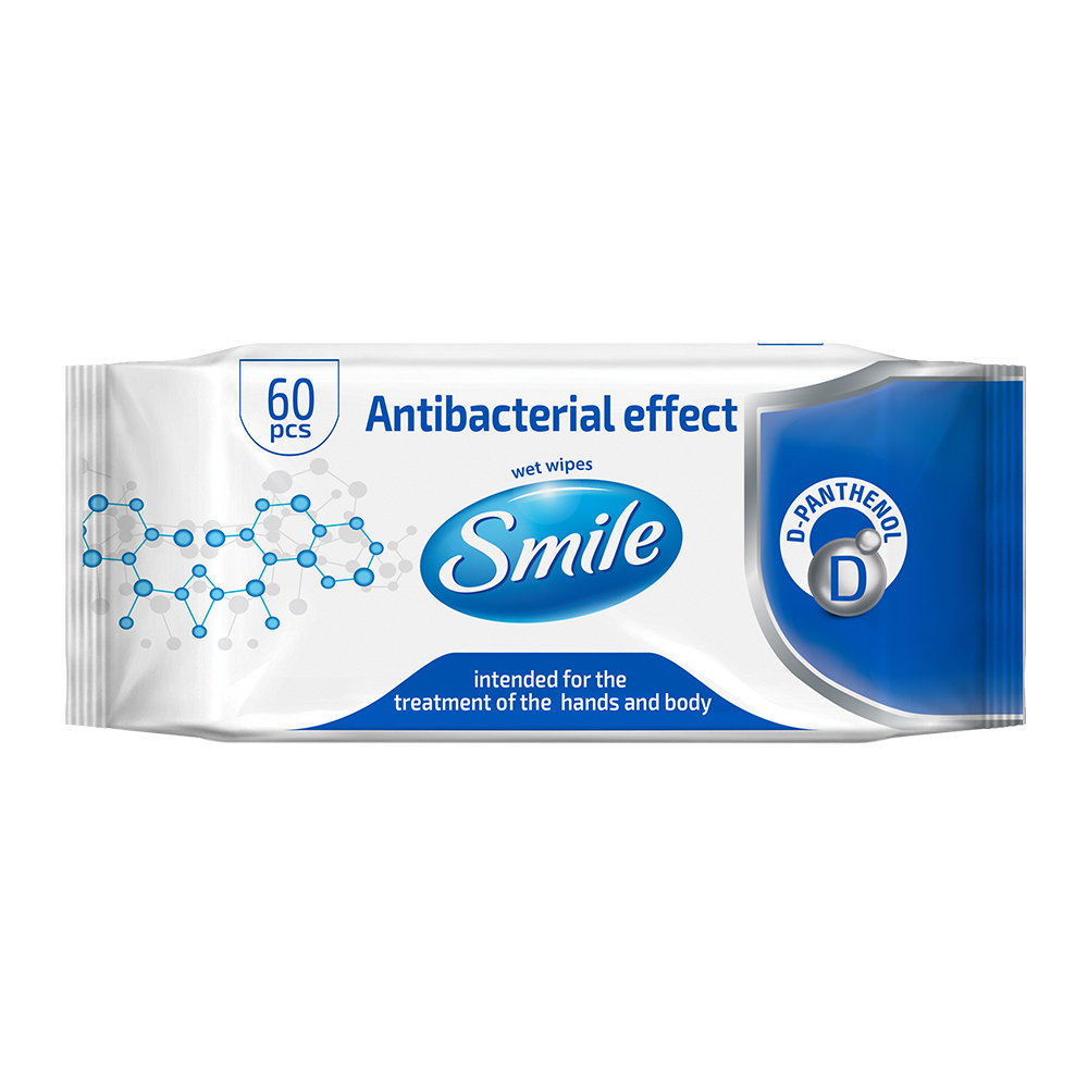 Smile Chusteczki Nawilżane Antibacterial Efekt Z D-Panthenolem