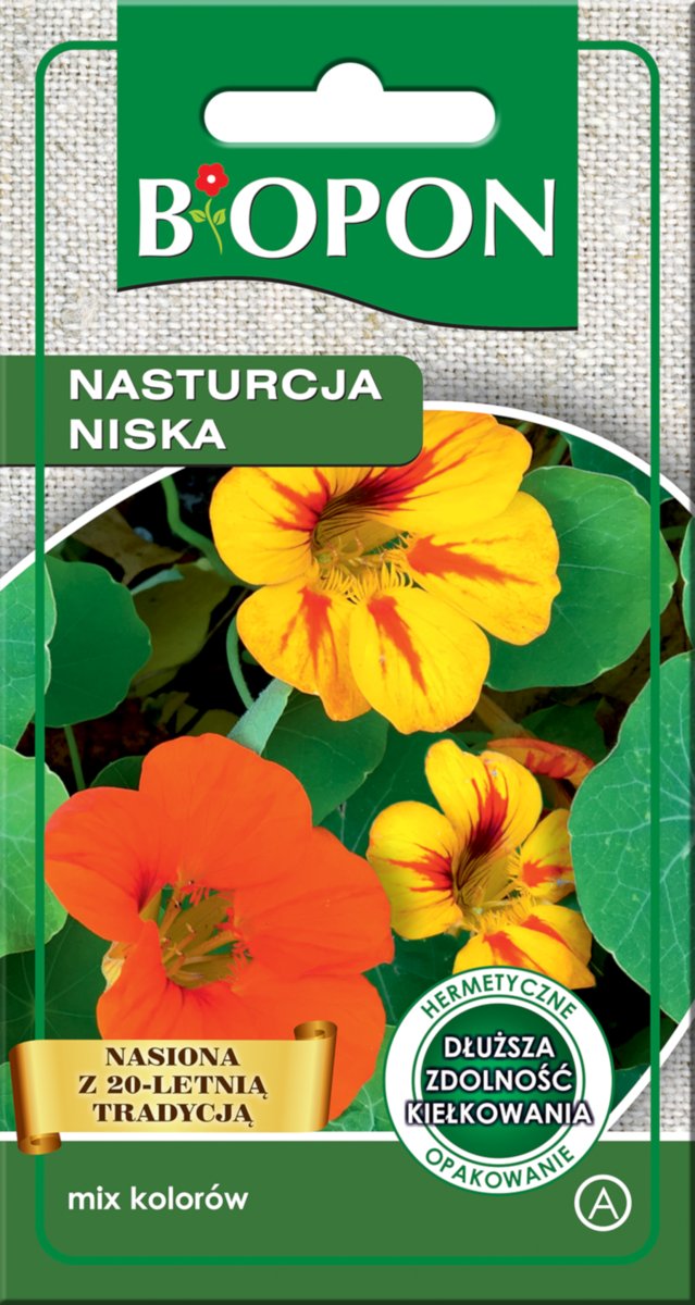 Nasiona Biopon - Nasturcja Niska Mix Kolorów 5G