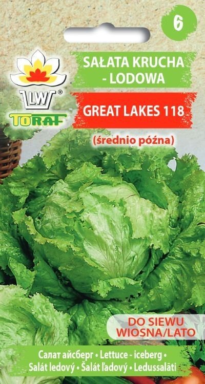 Sałata lodowa Great Lakes 118 nasiona warzyw 2g TORAF