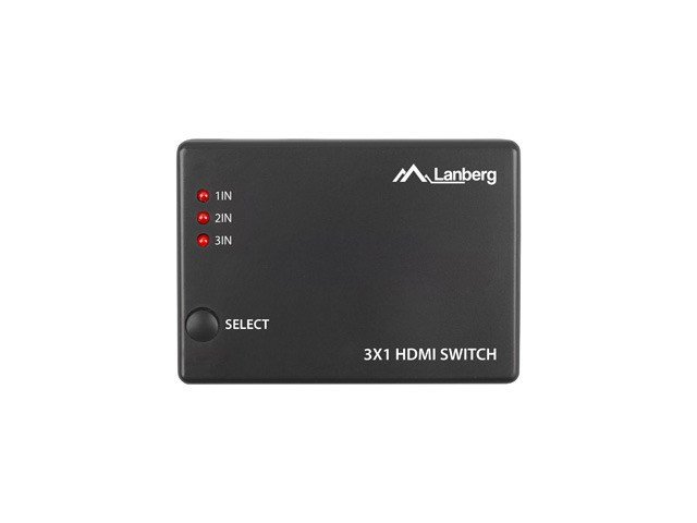 Lanberg Switch video 3 x HDMI + port micro USB Czarny